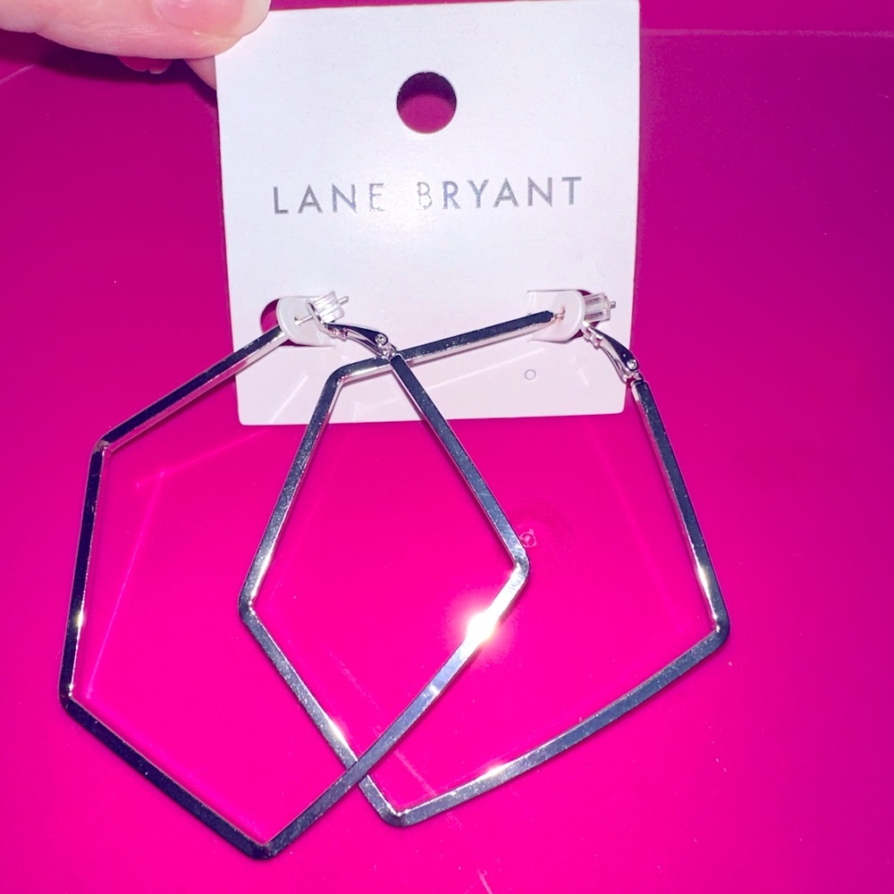 Lane Bryant Large Angular Hoops